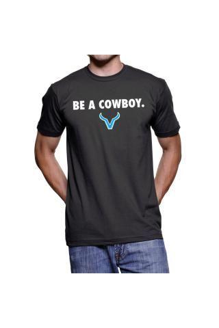 Western Clothing and Apparel Logo - Vexil Be A Cowboy Blue Logo T Shirts Western Wear's