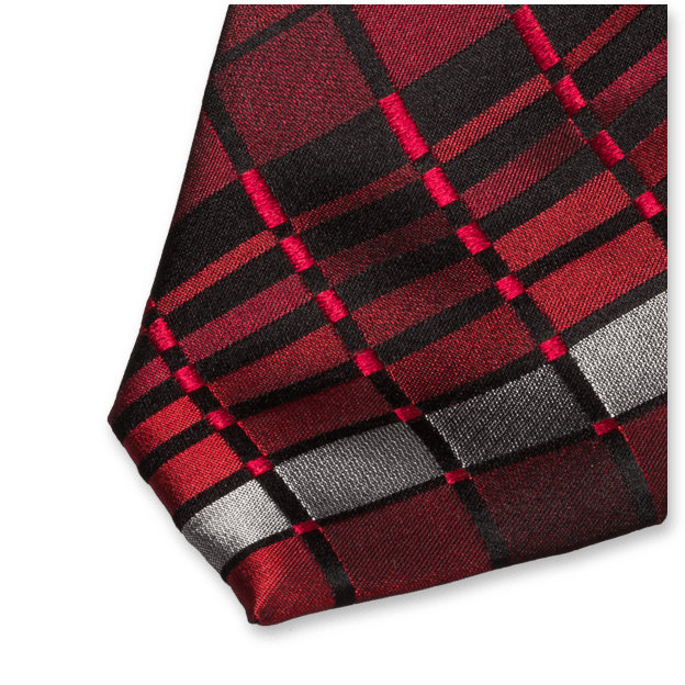 Dark Grey and Red Logo - Beautiful black/red/grey necktie. Order online!