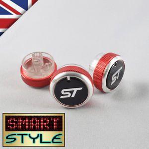 Ford C-Max Logo - SmartStyle RED Aluminium Heater Knobs Buttons For Ford Focus C Max S