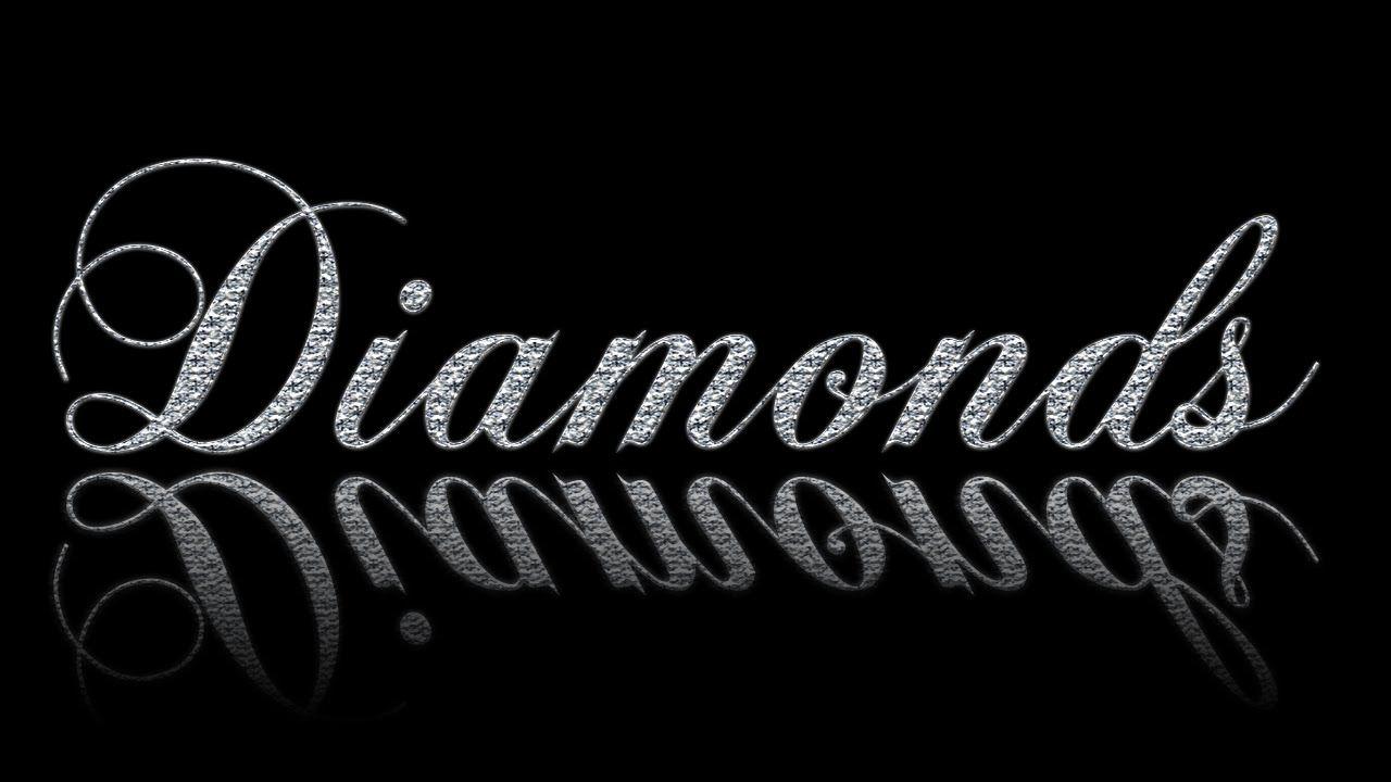 Diamond Font Logo - How to make diamond text in photoshop - YouTube