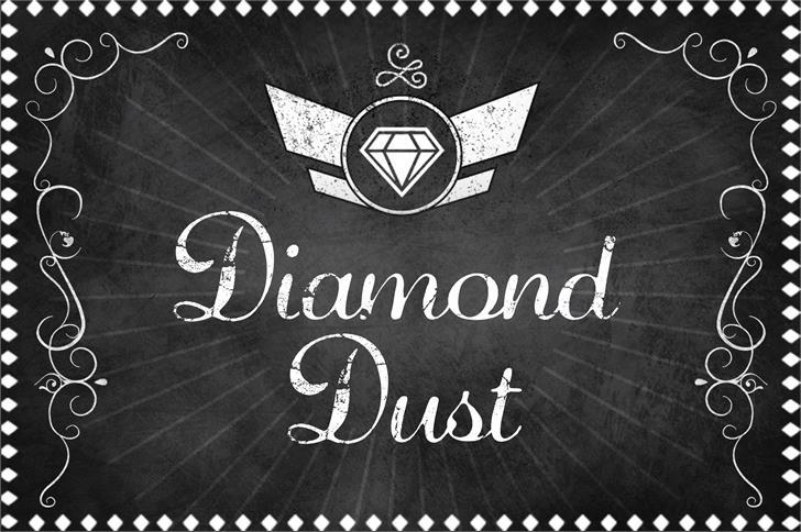 Diamond Font Logo - Diamond Dust font