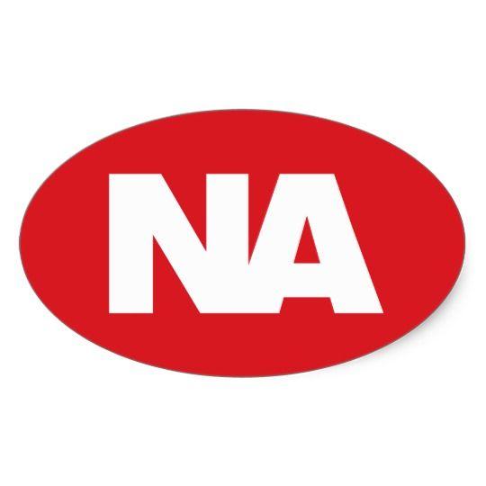 In Red Oval Logo - Oval Decal: White NA (Never Again) logo on red Oval Sticker | Zazzle ...