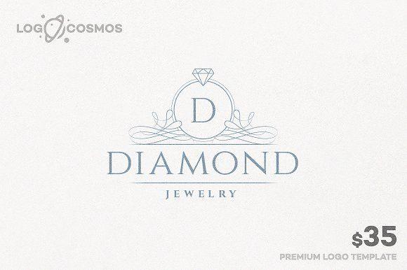 Diamond Font Logo - Diamond Jewelry Logo Logo Templates Creative Market
