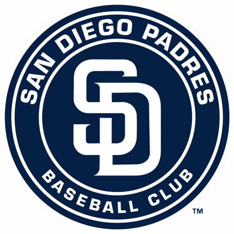 Baseball Circle Logo - San Diego Padres Primary Logo (2012) SD logo in white