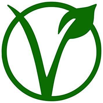 Green V Logo - TeeIsland Vegan V Car Laptop phone Sticker (10cm x 10cm): Amazon.co