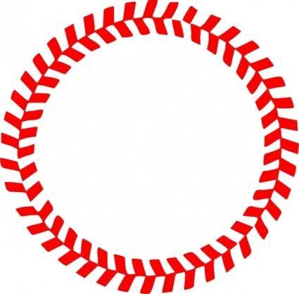 Baseball Circle Logo - Baseball stitches in a circle vector Vector. Free Vector Download