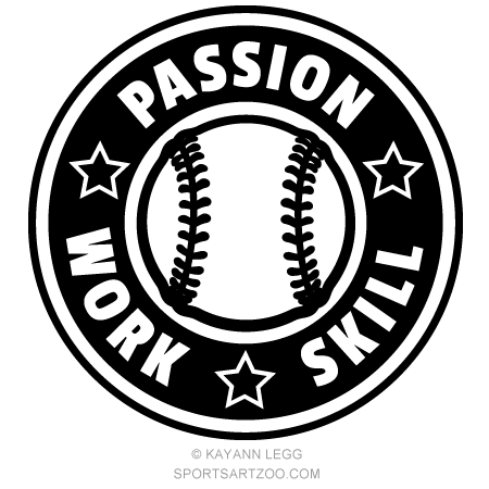 Baseball Circle Logo - Baseball Passion Badge