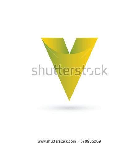 Green V Logo - 3d initial letter v logo typography design for brand and company ...