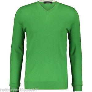 Green V Logo - new JOSEPH v neck mens green 100% cashmere JUMPER + logo large £295