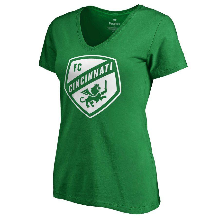 Green V Logo - Women's FC Cincinnati Fanatics Branded Kelly Green St. Patrick's Day