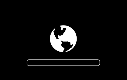 Black and White Internet Logo - About the screens your Mac displays as it starts up - Apple Support