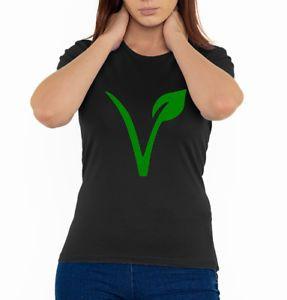 Green V Logo - Green V Leaf Vegetarian Vegan Symbol Woman's T Shirt Black (Sizes S ...