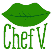 Green V Logo - Chef V - we make healthier easier - organic products from Veronica Wheat