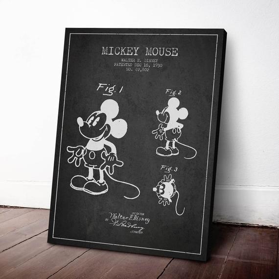 Mickey DGK Logo - 1930 Mickey Mouse Patent Mickey Mouse Poster Mickey Mouse | Etsy
