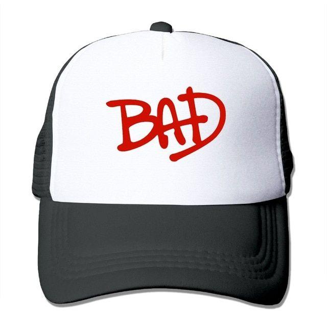 Baseball Circle Logo - Women Men Michael Jackson Bad Circle Logo Trucker Cap Running Cap