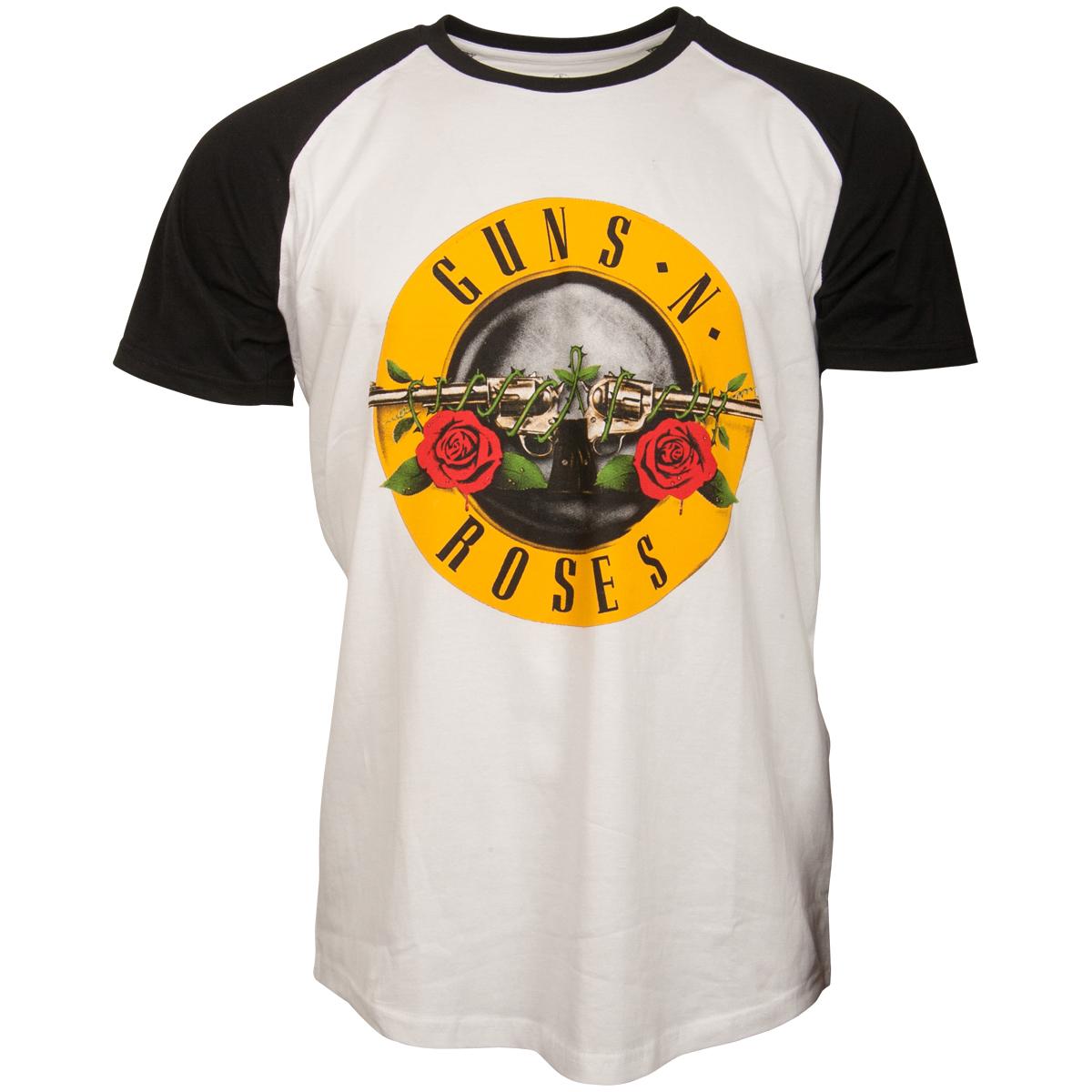 Baseball Circle Logo - Guns N Roses - Baseball Shirt Circle Logo - white | ROCKnSHOP