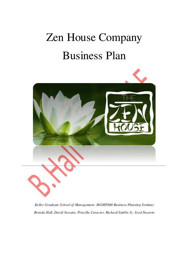 Zen House Logo - Zen House Company Business Plan Sample