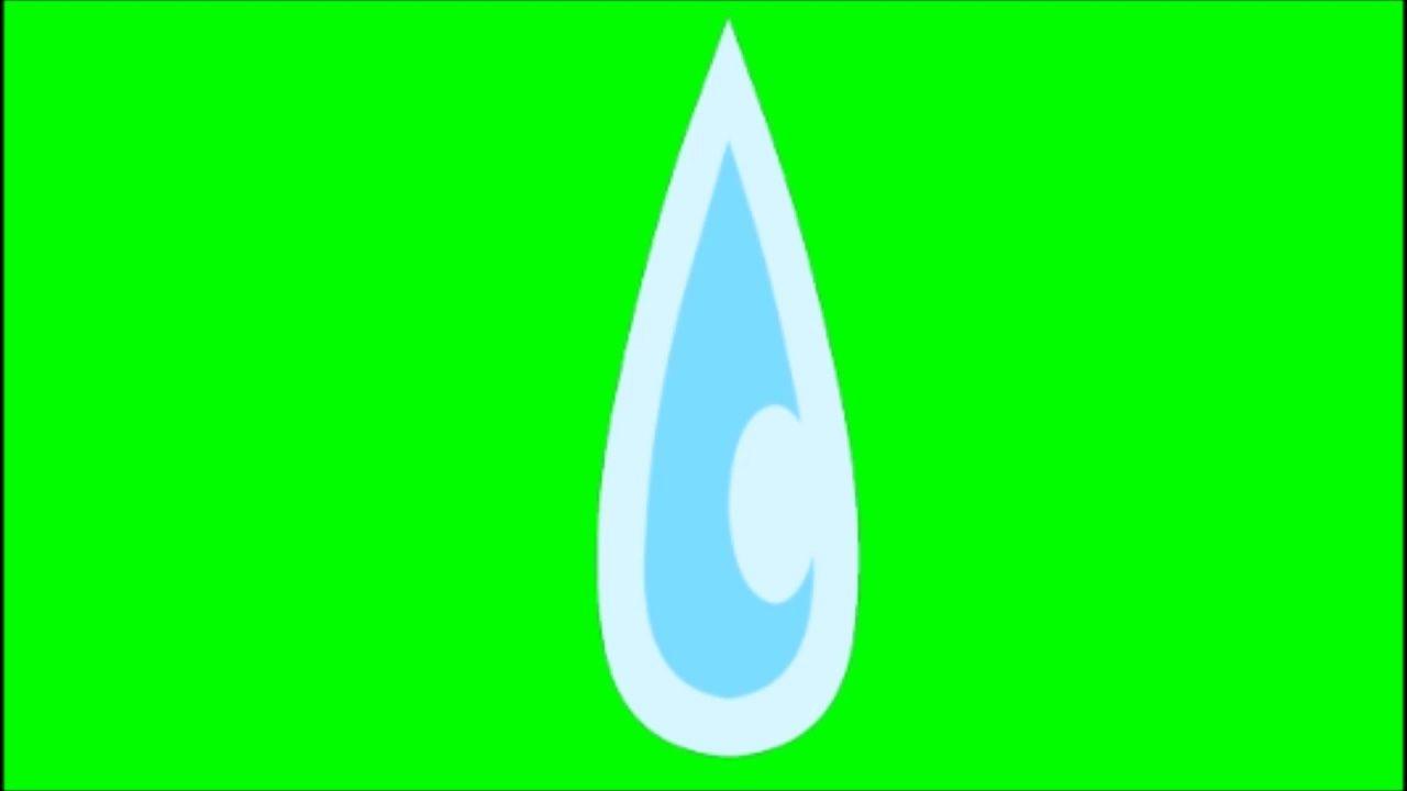 Tear Drop Green Logo - rain or tear drop green screen image