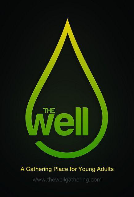 Green Teardrop and Triangle Logo - The Well Postcard - Front | Alisha's Logo Inspiration | Logo design ...