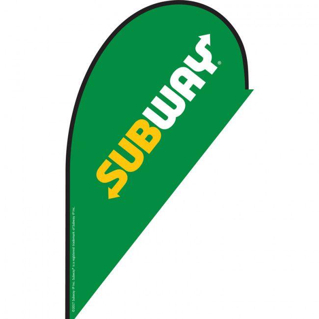 Tear Drop Green Logo - Subway Small teardrop flag | Flagworld Flags, Banners and Marquees