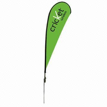 Tear Drop Green Logo - Tear Drop Beach Flag for Advertisement and Cheering, with Printing