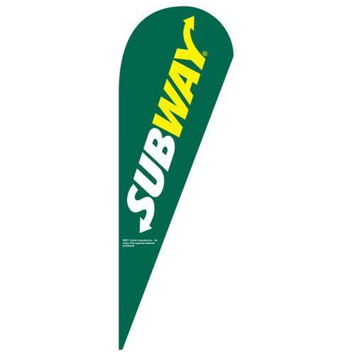 Green Teardrop Logo - Subway green Teardrop Flag is a great location marker to increase ...