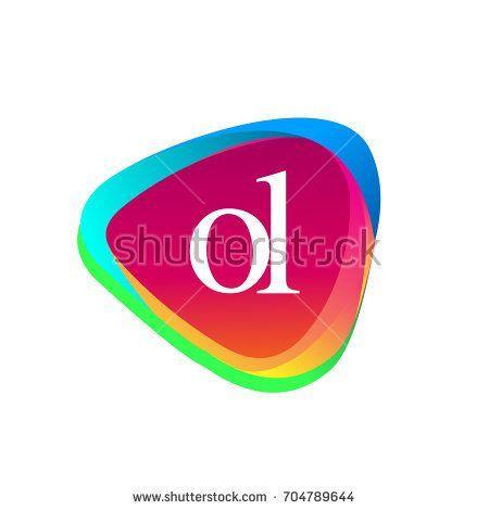 Ol Logo - Letter OL logo in triangle shape and colorful background, letter ...