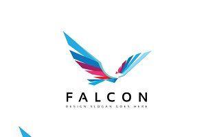 Falcon Logo - Falcon Logo Logo Templates Creative Market