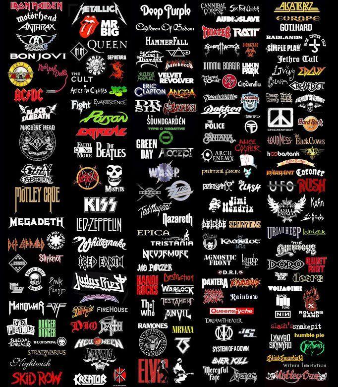 Hard Rock Band Logo - Hard Rock & Heavy Metal bands, plus a little classic & oldies stuff