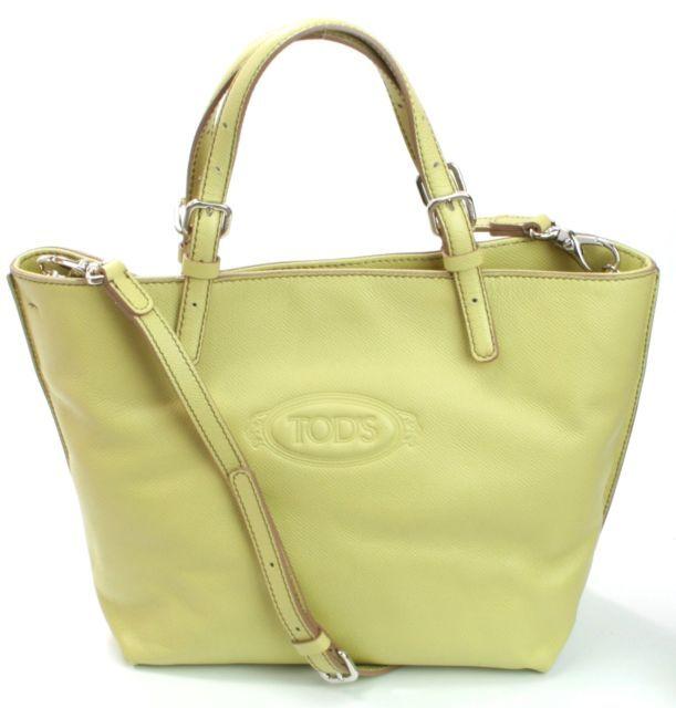 Tod's Logo - Tod's Logo Shopping Media Tote Pale Green Leather