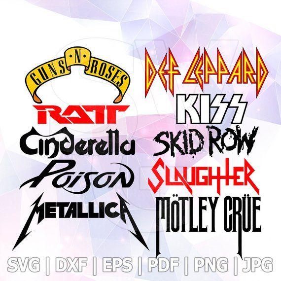 Hard Rock Band Logo - SVG Heavy Metal Hard Rock Band Metallica ACDC Kiss Logo Vector | Etsy