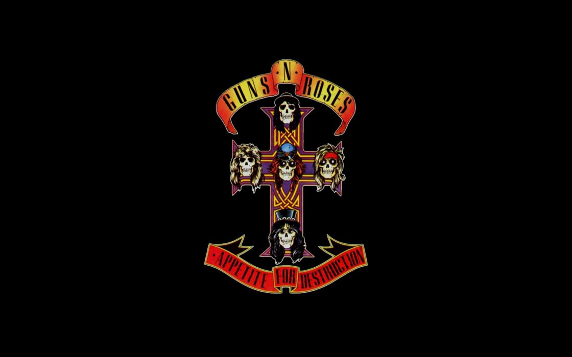 Hard Rock Band Logo - Guns N Roses heavy metal hard rock bands groups logo skull wallpaper