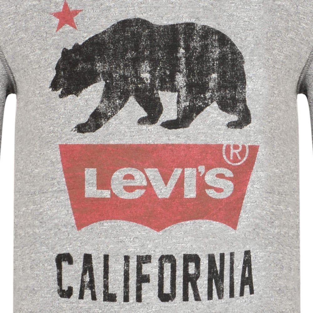 Red and Bear w Logo - Levi's Boys Grey Logo Sweatshirt with Bear and Star Print's