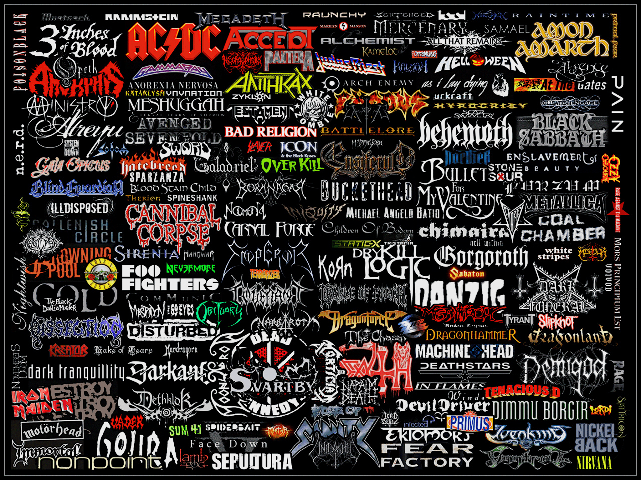 Heavy Metal Band Logo - MetalCaptcha: captcha with heavy metal band logos - boing - Boing ...