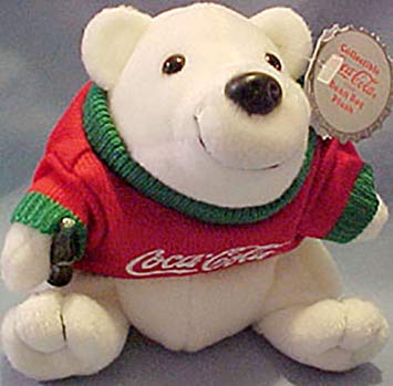 Red and Bear w Logo - Coca Cola Polar Bear In Red & Green Sweater w/ Logo