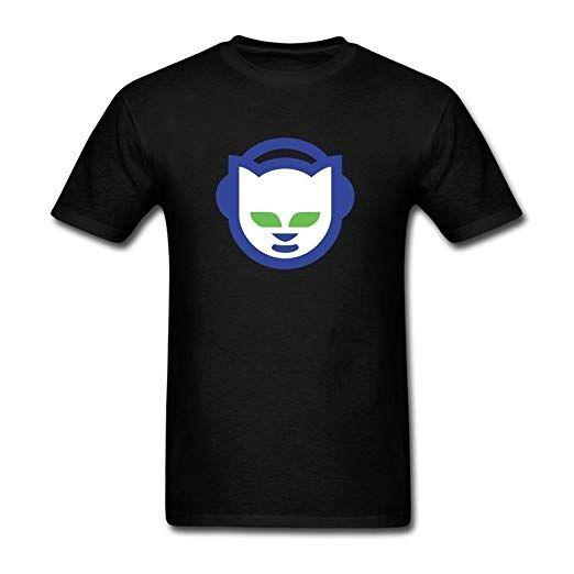 I Can Use Napster Logo - Amazon.com: Gao-Tshirt Gray Black Cotton Casual Napster Logo T Shirt ...