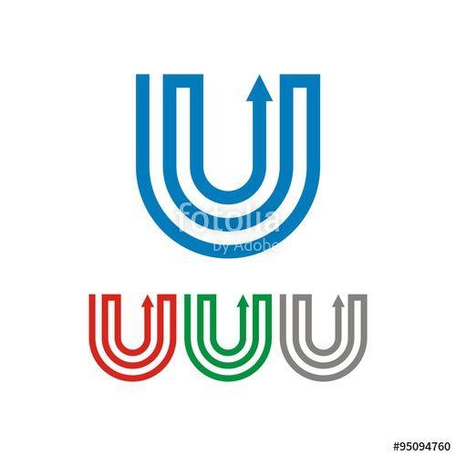 U Arrow Logo - Letter U Shaped a Maze With Up Arrow Logo Design Stock image