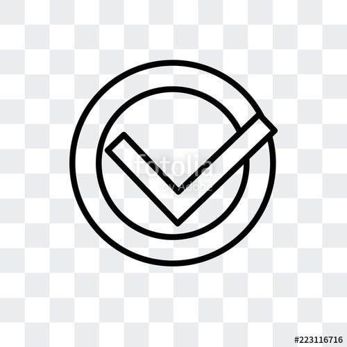 Modern Check Mark Logo - check mark icon isolated on transparent background. Modern and ...