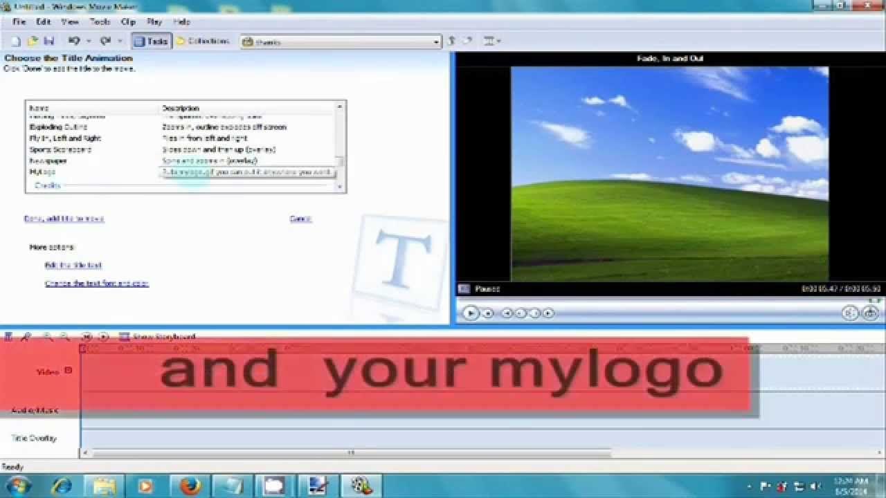 Movie Maker Logo - How to add a Logo/Watermark to Windows Movie Maker anywhere you want ...