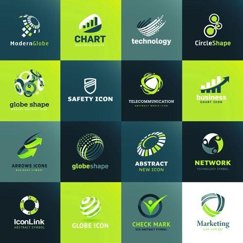 Modern Check Mark Logo - Modern technology style logos vector