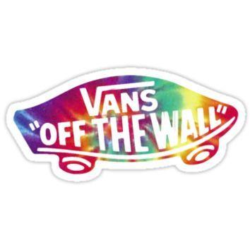 Trippy Vans Logo - Rainbow Tie Dye Vans Logo from Redbubble