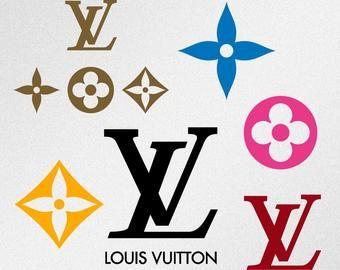 Black Louis Vuitton Logo - Louis vuitton logo | Etsy