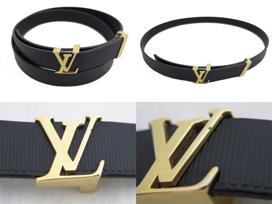 Gold LV Logo - BrandValue: Louis Vuitton LOUIS VUITTON belt LV logo black x gold ...
