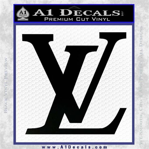 Black Louis Vuitton Logo - Louis Vuitton Logo D3 Decal Sticker » A1 Decals