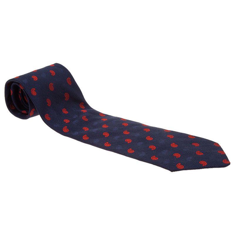 Navy Blue Apostrophe Logo - Buy Dior Navy Blue Apostrophe Printed Silk Tie 45524 at best price | TLC