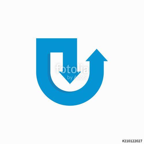 U Arrow Logo - Letter U arrow Logo