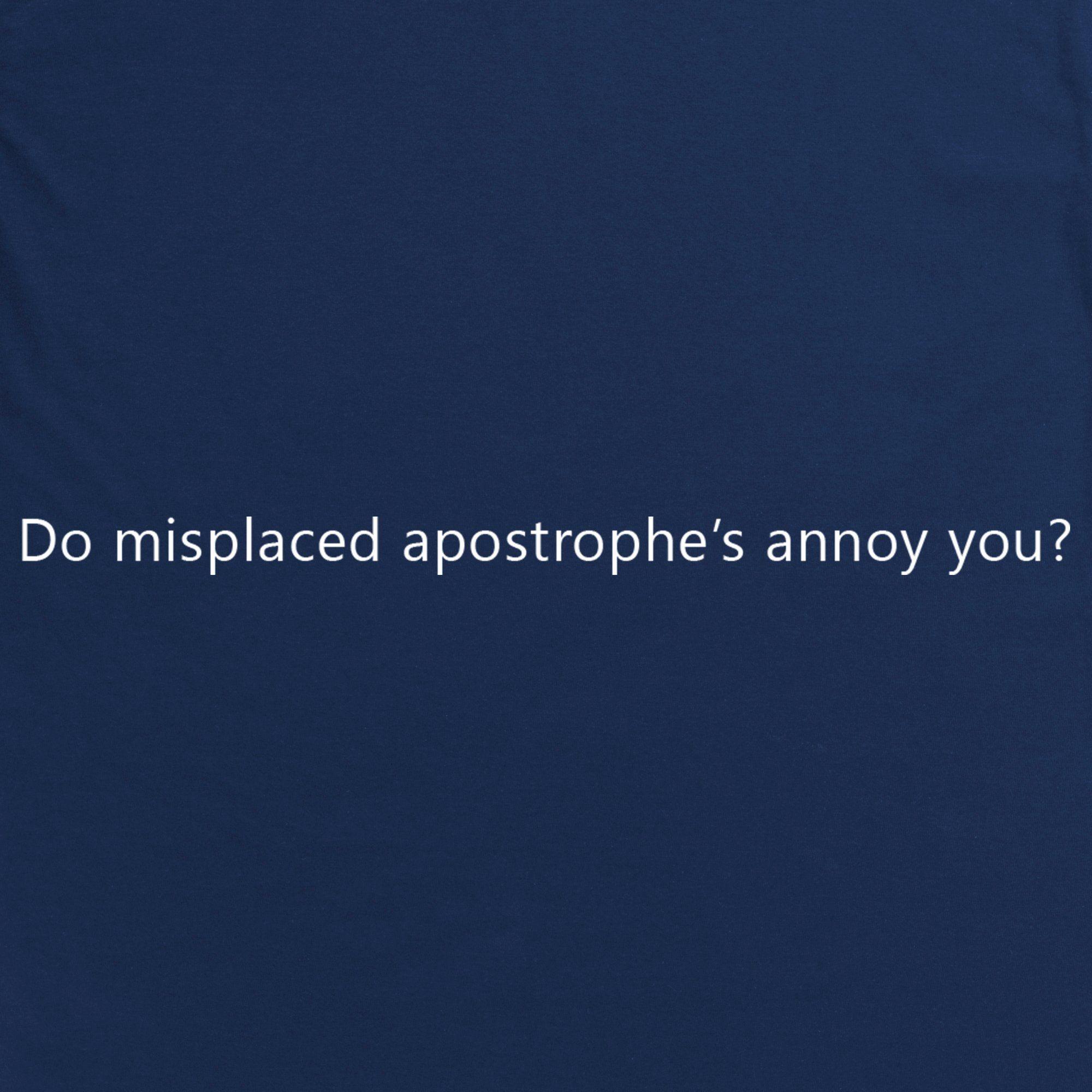 Navy Blue Apostrophe Logo - Misplaced Apostrophe's T Shirt – ShotDeadInTheHead