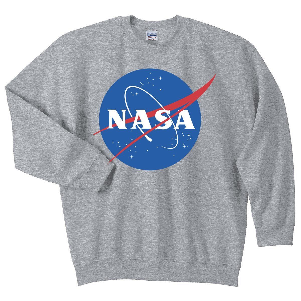 Official NASA Meatball Logo - NASA Sweatshirt Meatball Science Space Men Women Adult Heather Gray