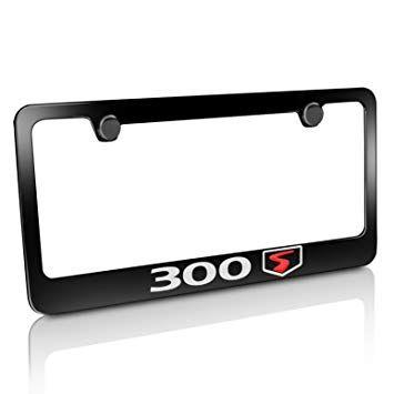 300 S Logo - CHRYSLER 300 S Logo License Plate Frame Black Powder Coated Metal ...