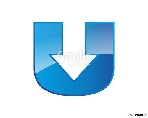 U Arrow Logo - direct arrow letter icon logo H